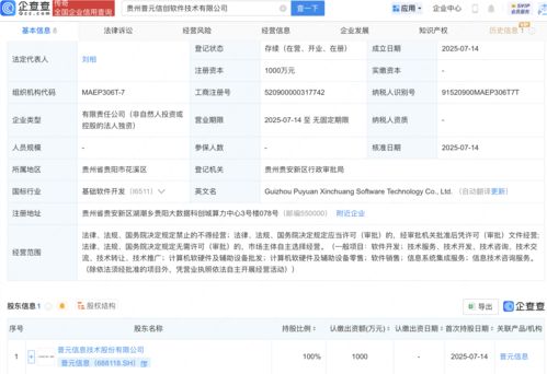 普元信息布局西南市場(chǎng) 在貴州設(shè)立軟件技術(shù)子公司